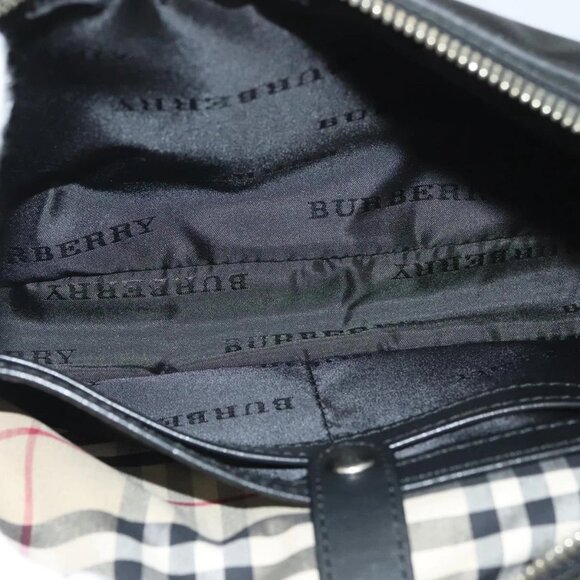 BURBERRY Clutch Bag Nylon Black Silver Auth bs27160 - Picture 13 of 16